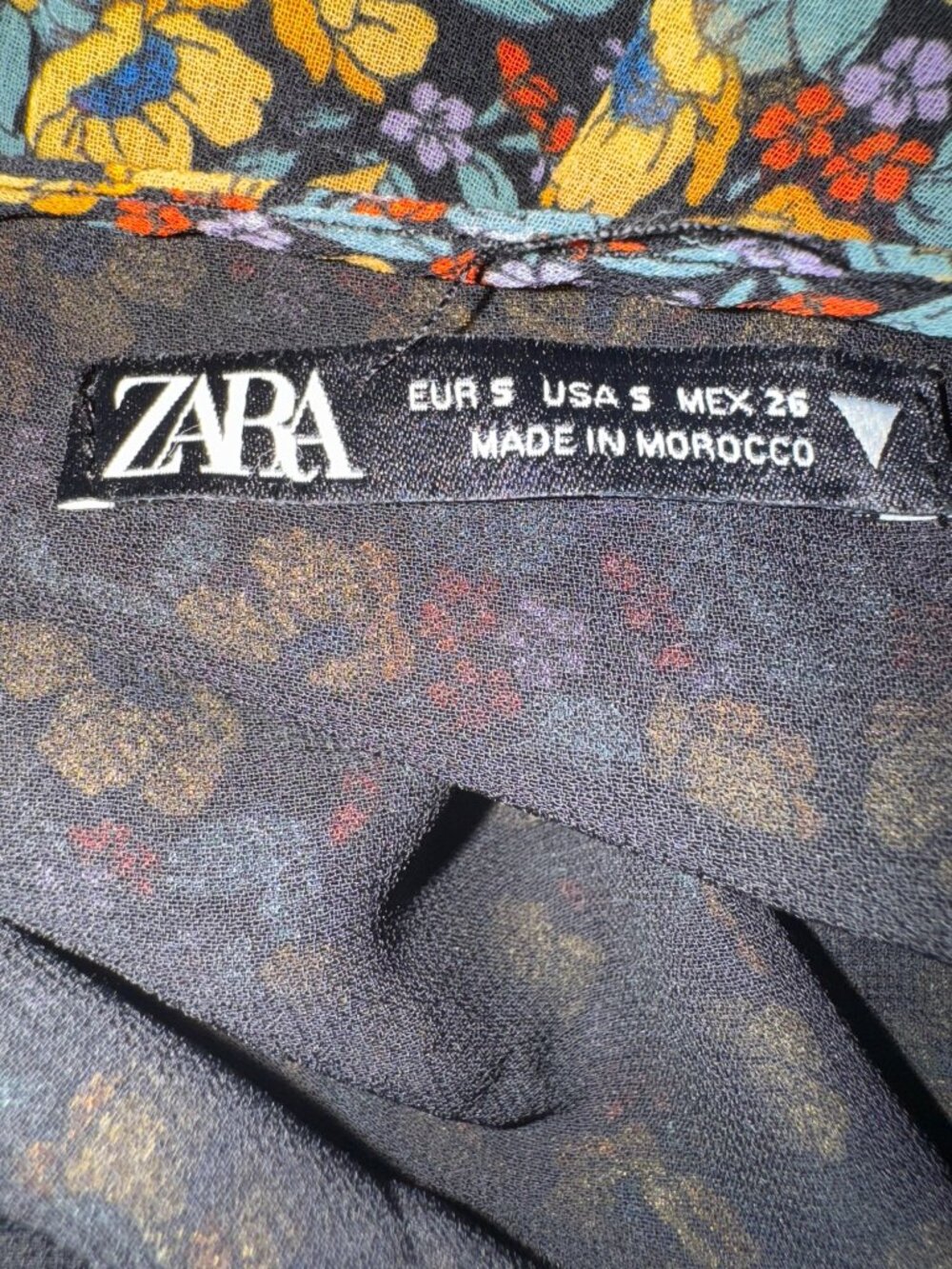 2/$30 ZARA S Floral Long-Sleeve Wrap Dress - Picture 5 of 16